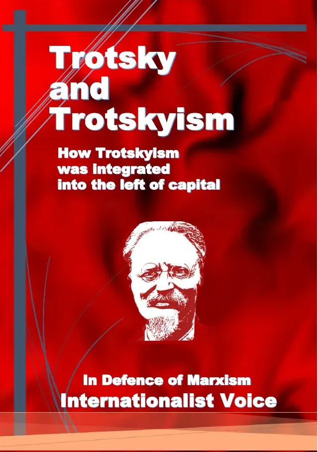 Cover of a Trotskyism publication titled In Defence of Marxism Internationalist Voice