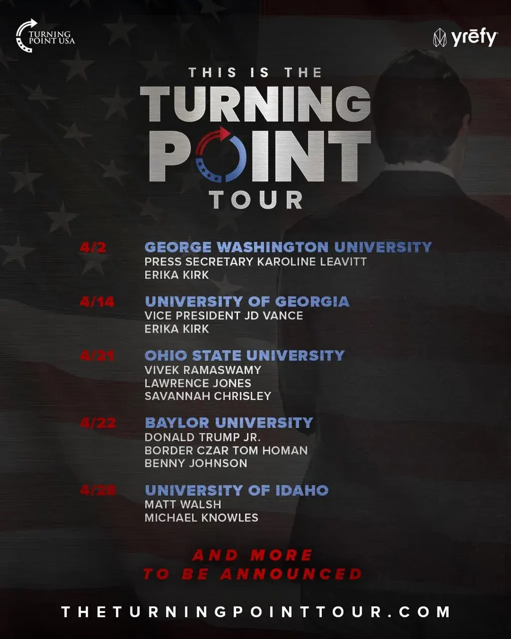 Promotional poster with names of U.S. political figures and universities, unrelated to Soviet press censorship Promotional poster with names of U.S. political figures and universities, unrelated to Soviet press censorship