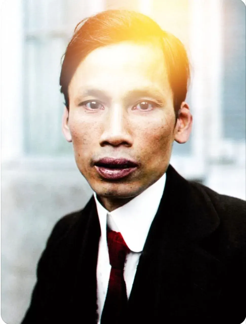 Portrait of a man in a suit and red tie related to socialist shortage economies