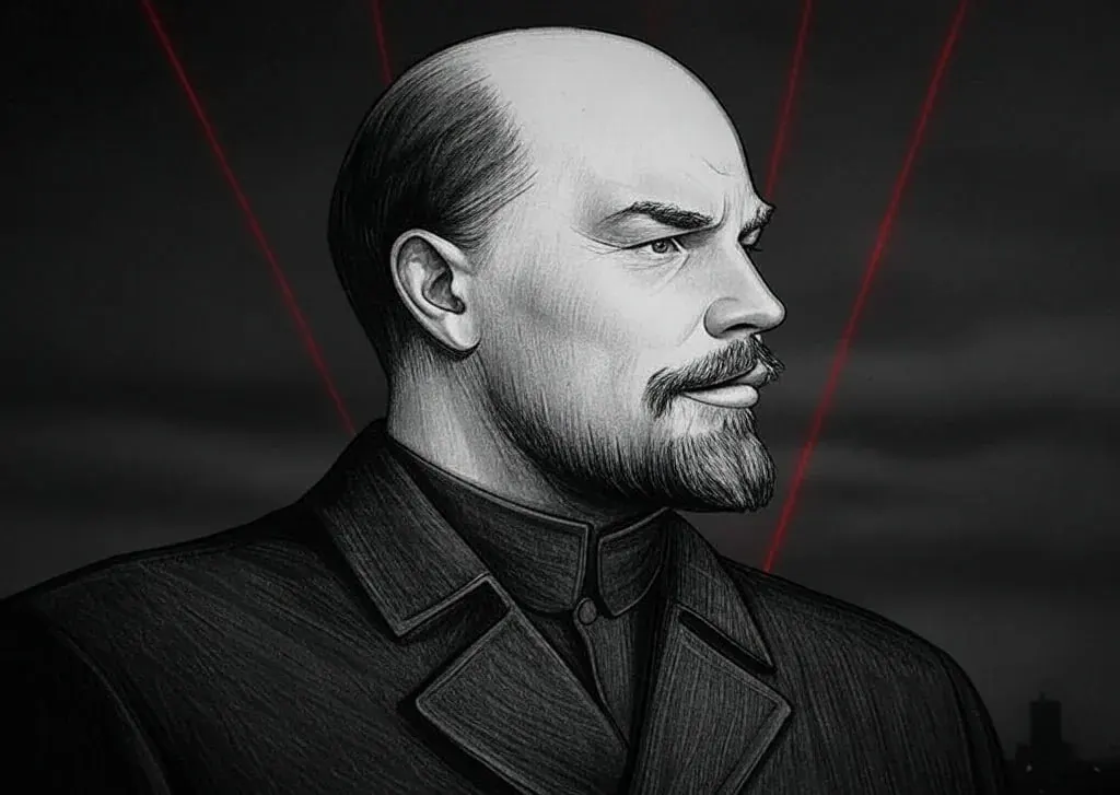 Portrait illustration of a bearded man in profile wearing a dark jacket, evoking a reflective socialism memoir set around the USSR